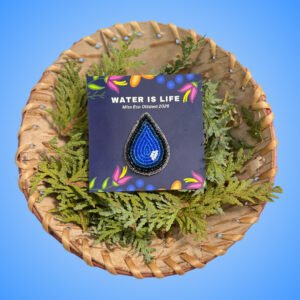 The Water Is Life Hand Beaded Pin